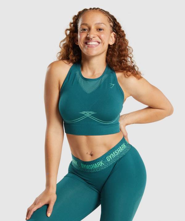Damske Športové Podprsenky Gymshark Apex Seamless Tyrkysové | GJ3264510